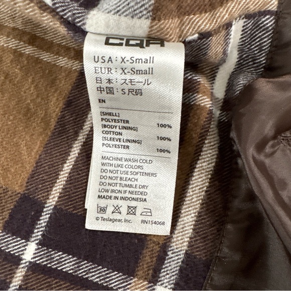 CQR Barn Jacket Mens XS Barn Coat Workwear Corduroy Collar Lined Pockets Outdoor - Picture 10 of 13